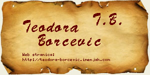Teodora Borčević vizit kartica